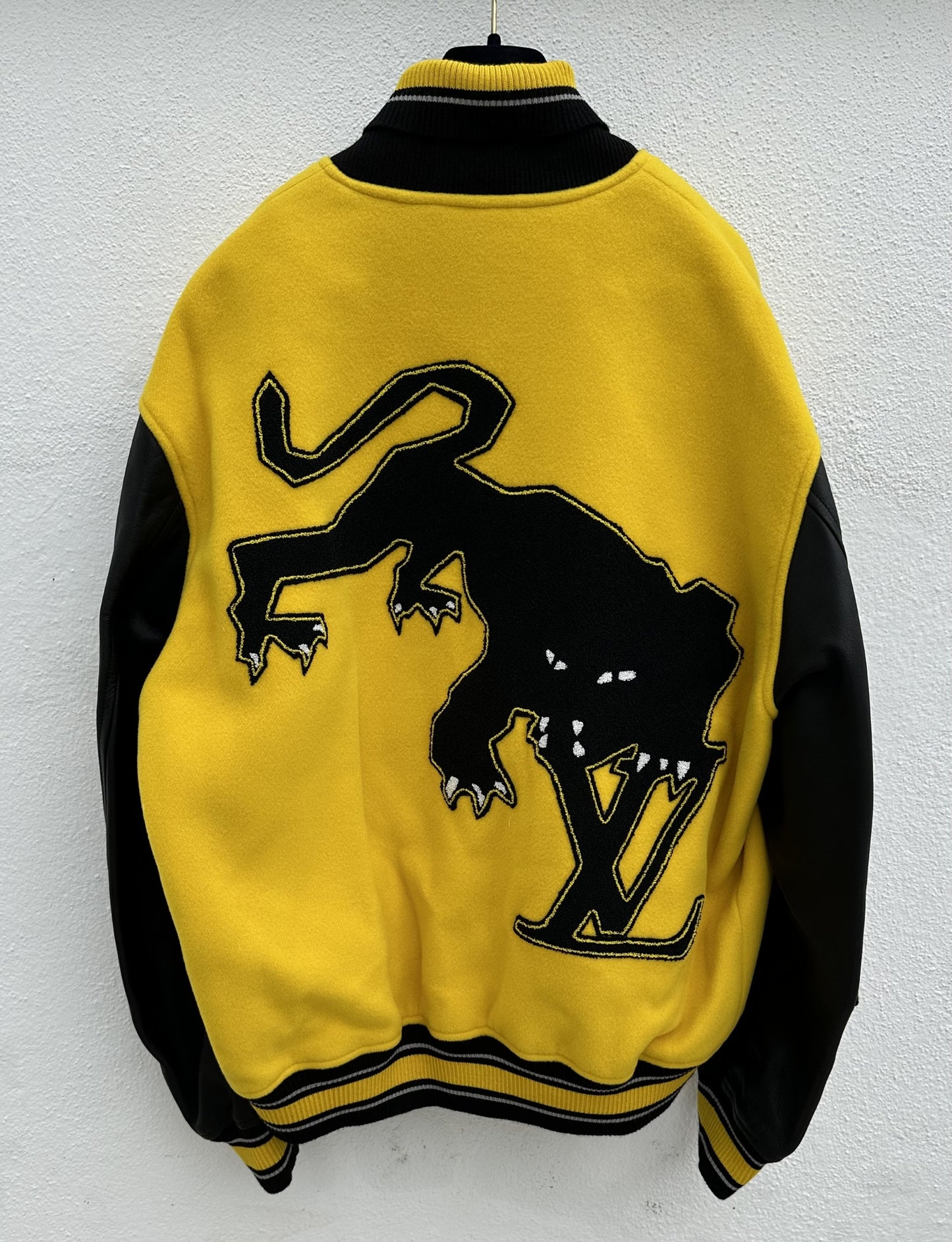 Louis Vuitton - Leather Embroidered Varsity Black / Yellow