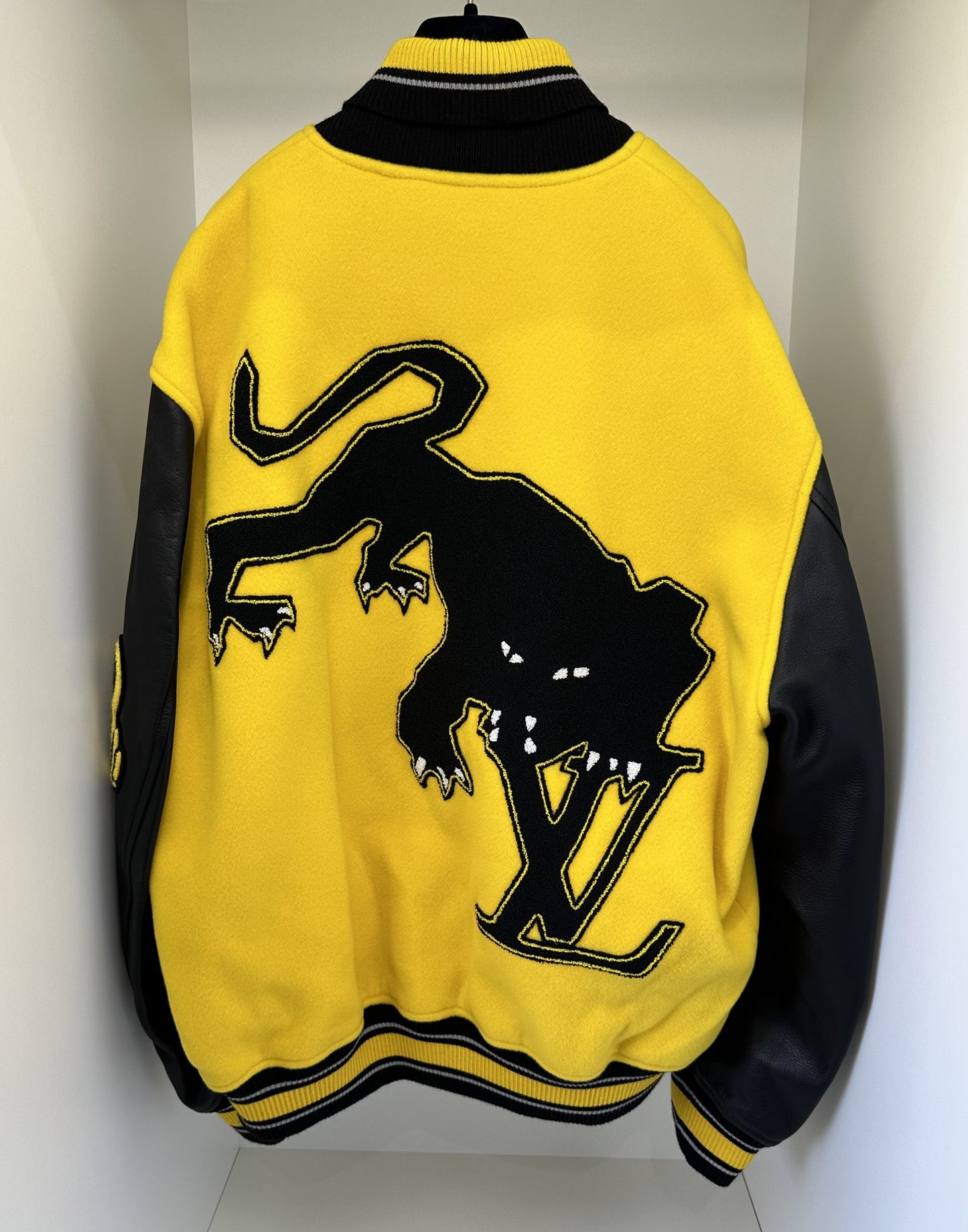 Louis Vuitton - Leather Embroidered Varsity Black / Yellow